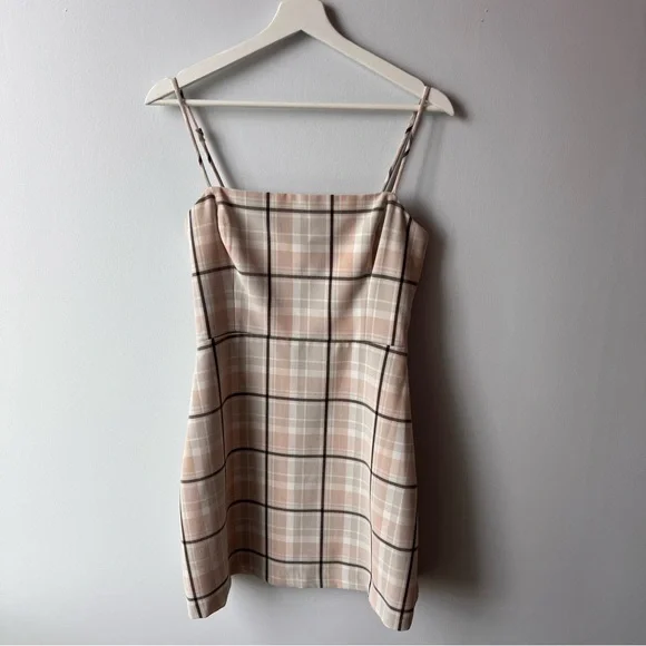 ARITZIA Wilfred New Classic Plaid Mini Dress Size 4 Summer - Picture 3 of 14